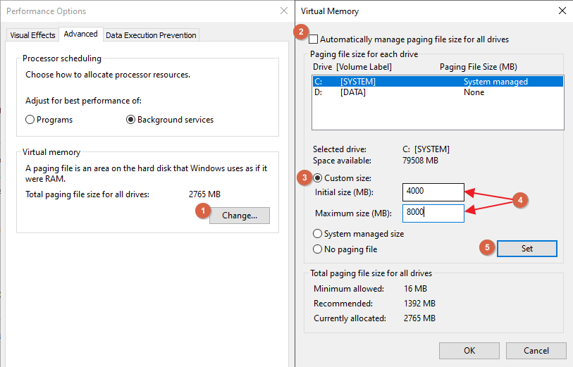 Optimize Page File (Windows)