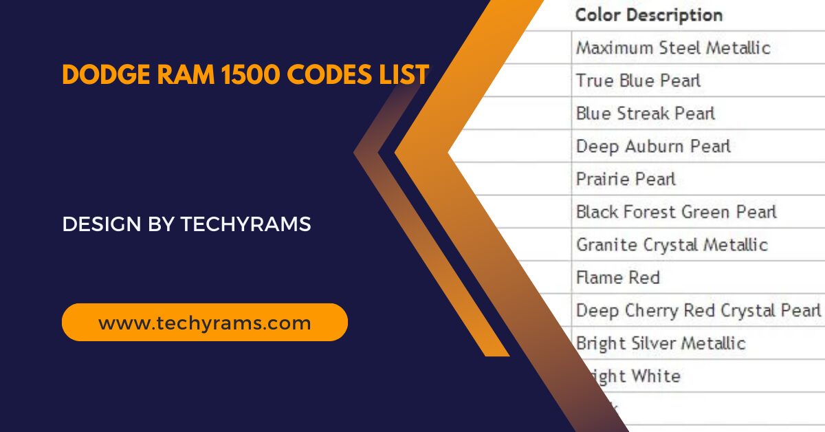 Dodge Ram 1500 Codes List